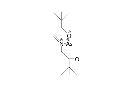 1-(2-Oxo-3,3-dimethyl-butyl)-4-tert-butyl-1-aza-3-oxa-2-arsa-3,5-cyclopentadiene cation