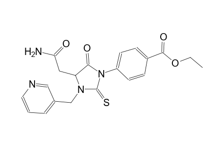 benzoic acid, 4-[4-(2-amino-2-oxoethyl)-5-oxo-3-(3-pyridinylmethyl)-2-thioxo-1-imidazolidinyl]-, ethyl ester