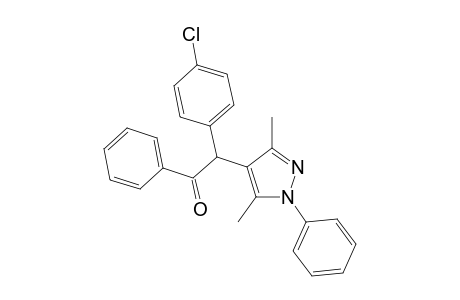 .alpha.-(p-Chlorophenyl)-.alpha.-(3,5-dimethyl-1-phenylpyrazol-4-yl)acetophene
