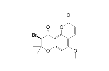 (+/-)-TRANS-3'-BrOMO-4'-HYDROXY-3',4'-DIHYDRO-5-METHOXYSESELIN