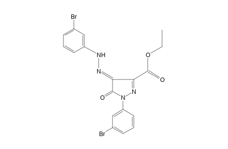 1-(m-BROMOPHENYL)-4,5-DIOXO-2-PYRAZOLINE-3-CARBOXYLIC ACID, ETHYL ESTER, 4-[(m-BROMOPHENYL)HYDRAZONE]