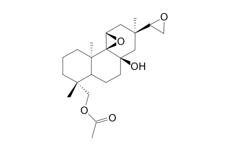 8-.alpha.-Hydroxy-19-acetoxy-9-alpha, 11-alpha : 15,16-diepoxy-13-epi-(ent)-pimarane