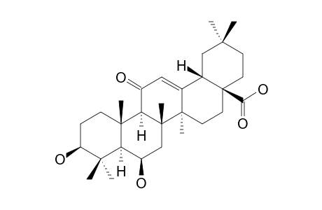 3-BETA,6-BETA-DIHYDROXY-11-OXO-OLEAN-12-EN-28-OIC_ACID