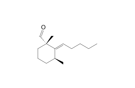 Cyclohexanecarboxaldehyde, 1,3-dimethyl-2-pentylidene-, (1.alpha.,2E,3.beta.)-