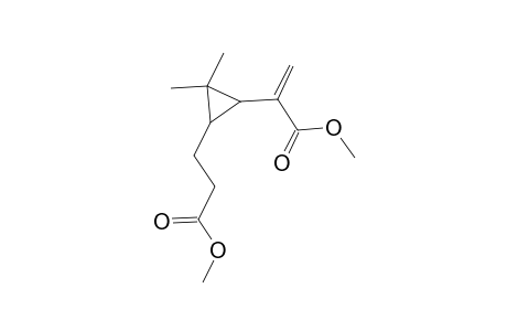 Cyclopropanepropanoic acid, 3-[1-(methoxycarbonyl)ethenyl]-2,2-dimethyl-, methyl ester, trans-