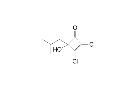 2,3-bis(chloranyl)-4-(2-methylprop-2-enyl)-4-oxidanyl-cyclobut-2-en-1-one