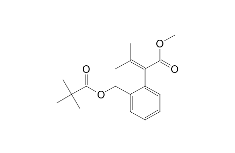 Benzeneacetic acid, 2-[(2,2-dimethyl-1-oxopropoxy)methyl]-alpha-(1-methylethylidene)-, methyl ester