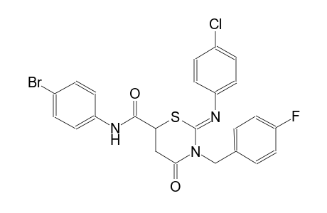 (2Z)-N-(4-bromophenyl)-2-[(4-chlorophenyl)imino]-3-(4-fluorobenzyl)-4-oxotetrahydro-2H-1,3-thiazine-6-carboxamide