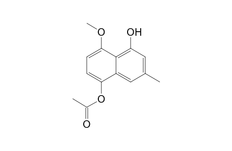 (4-methoxy-7-methyl-5-oxidanyl-naphthalen-1-yl) ethanoate
