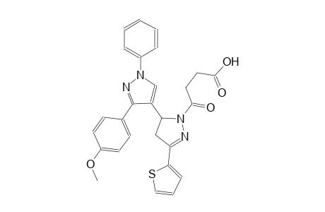 4-(3'-(4-methoxyphenyl)-1'-phenyl-5-(thiophen-2-yl)-3,4-dihydro-1'H,2H-[3,4'-bipyrazol]-2-yl)-4-oxobutanoic acid