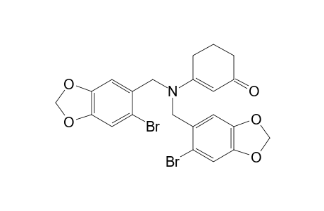 3-[N,N-Bis(2-bromo-4,5-methylenedioxybenzyl)amino]cyclohex-2-en-1-one