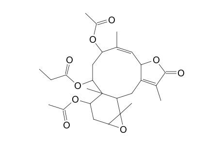 (1R*,2R*,4R*,5Z,7S*,8(17)Z,10R*,11R*,12S*,14S*)-4,14-DIACETOXY-11,12-EPOXY-18-OXOBRIARA-5,8(17)-DIEN-2-YL-PROPANOATE