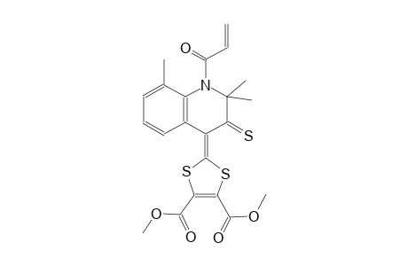 dimethyl 2-(1-acryloyl-2,2,8-trimethyl-3-thioxo-2,3-dihydro-4(1H)-quinolinylidene)-1,3-dithiole-4,5-dicarboxylate