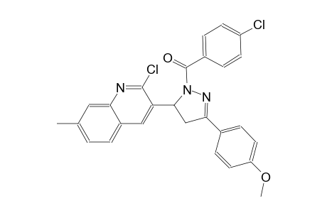 2-chloro-3-[1-(4-chlorobenzoyl)-3-(4-methoxyphenyl)-4,5-dihydro-1H-pyrazol-5-yl]-7-methylquinoline