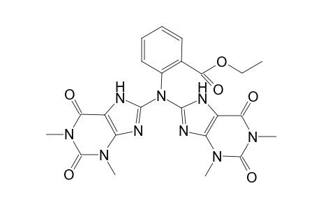 2-[bis(1,3-dimethyl-2,6-dioxo-7H-purin-8-yl)amino]benzoic acid ethyl ester