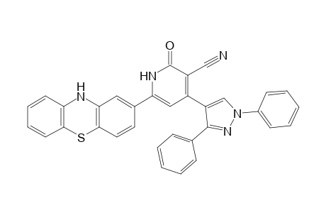 1,2-Dihydro-2-oxo-3-cyano-6-(10H-phenothiazin-2-yl)-4-(1,3-diphenyl-1H-pyrazol-4-yl)pyridine