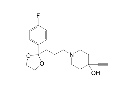 2-(4-Fluorophenyl)-2-[3-(4-ethynyl-4-hydroxy-1-piperidyl)propyl]-1,3-dioxolane