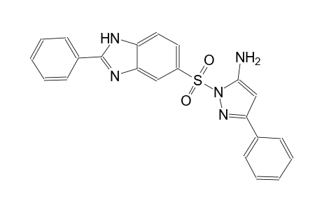 1H-pyrazol-5-amine, 3-phenyl-1-[(2-phenyl-1H-benzimidazol-5-yl)sulfonyl]-
