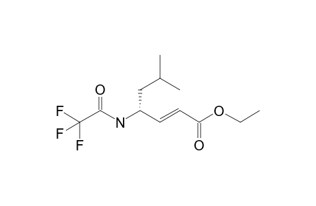 Ethyl (R,E)-6-methyl-4-(2,2,2-trifluoroacetamido)hept-2-enoate