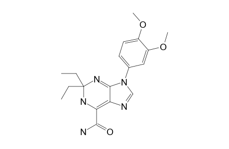 9-(3,4-dimethoxyphenyl)-2,2-diethyl-1H-purine-6-carboxamide