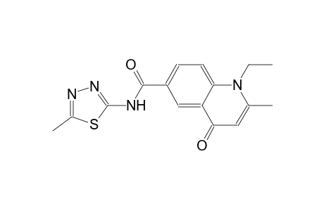 6-quinolinecarboxamide, 1-ethyl-1,4-dihydro-2-methyl-N-(5-methyl-1,3,4-thiadiazol-2-yl)-4-oxo-
