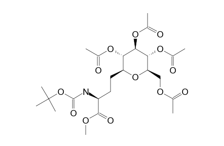 METHYL-6,7,8,9-TETRA-O-ACETYL-5,9-ANHYDRO-2,3,4-TRIDEOXY-2-(TERT.-BUTYLOXYCARBONYLAMINO)-D-ERYTHRO-L-GALACTO-DECANOATE