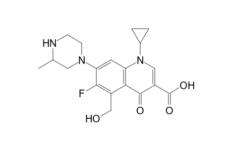 1-cyclopropyl-6-fluoranyl-5-(hydroxymethyl)-7-(3-methylpiperazin-1-yl)-4-oxidanylidene-quinoline-3-carboxylic acid