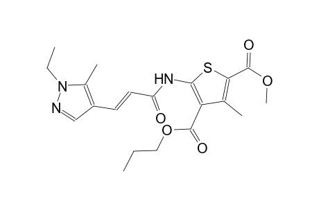 2-methyl 4-propyl 5-{[(2E)-3-(1-ethyl-5-methyl-1H-pyrazol-4-yl)-2-propenoyl]amino}-3-methyl-2,4-thiophenedicarboxylate