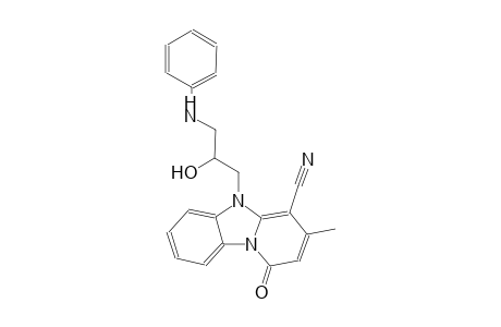 5-(3-anilino-2-hydroxypropyl)-3-methyl-1-oxo-1,5-dihydropyrido[1,2-a]benzimidazole-4-carbonitrile
