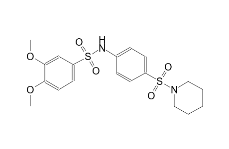3,4-dimethoxy-N-[4-(1-piperidinylsulfonyl)phenyl]benzenesulfonamide