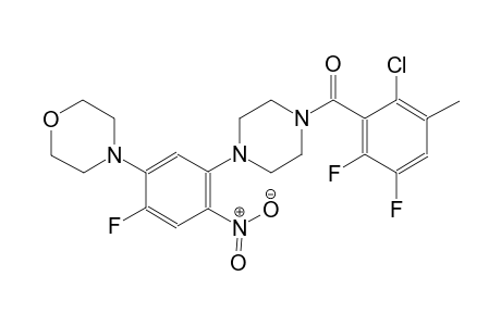 4-{5-[4-(2-chloro-5,6-difluoro-3-methylbenzoyl)-1-piperazinyl]-2-fluoro-4-nitrophenyl}morpholine