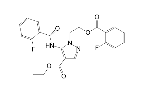 1H-pyrazole-4-carboxylic acid, 5-[(2-fluorobenzoyl)amino]-1-[2-[(2-fluorobenzoyl)oxy]ethyl]-, ethyl ester