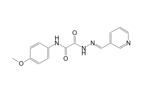 N-(4-methoxyphenyl)-2-oxo-2-[(2E)-2-(3-pyridinylmethylene)hydrazino]acetamide