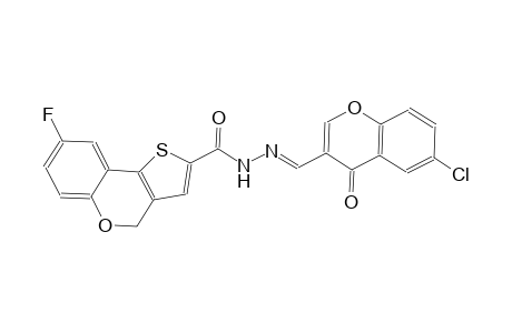 N'-[(E)-(6-chloro-4-oxo-4H-chromen-3-yl)methylidene]-8-fluoro-4H-thieno[3,2-c]chromene-2-carbohydrazide