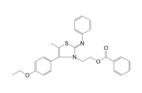 2-((2Z)-4-(4-ethoxyphenyl)-5-methyl-2-(phenylimino)-1,3-thiazol-3(2H)-yl)ethyl benzoate