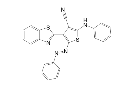 2-Phenylazo-3-(benzothiazol-2-yl)-4-cyano-5-(N-phenylamino)thiophene