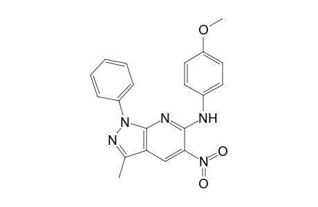 6-(4-Methoxyphenylamino)-3-methyl-5-nitro-1-phenyl-1H-pyrazolo-3,4-b]pyridine