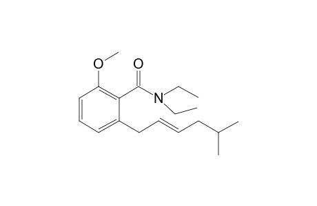 (E)-2-(5'-Methyl-2'-hexenyl)-6-methoxy-N,N'-diethylbenzamide