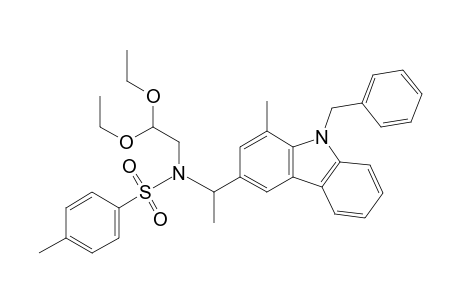 Benzenesulfonamide, N-(2,2-diethoxyethyl)-4-methyl-N-[1-[1-methyl-9-(phenylmethyl)-9H-carbazol-3-yl]ethyl]-, (.+-.)-