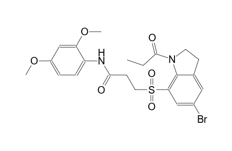 propanamide, 3-[[5-bromo-2,3-dihydro-1-(1-oxopropyl)-1H-indol-7-yl]sulfonyl]-N-(2,4-dimethoxyphenyl)-