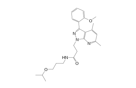 1H-pyrazolo[3,4-b]pyridine-1-propanamide, 3-(2-methoxyphenyl)-4,6-dimethyl-N-[3-(1-methylethoxy)propyl]-