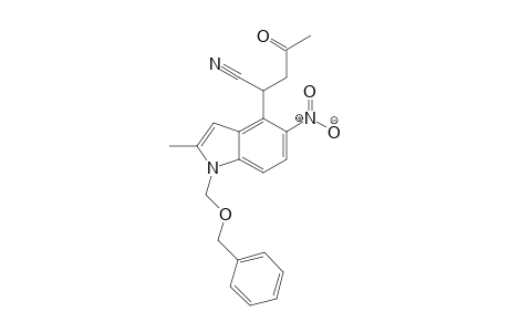 2-(1-Benzyloxymethyl-2-methyl-5-nitro-1H-indol-4-yl)-4-oxopentanenitrile