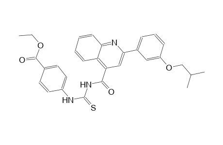 ethyl 4-{[({[2-(3-isobutoxyphenyl)-4-quinolinyl]carbonyl}amino)carbothioyl]amino}benzoate