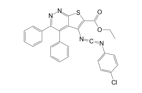 Ethyl 3,4-diphenyl-5-(4-chlorophenyliminomethyleneamino)thieno[2,3-c]pyridazine-6-carboxylate