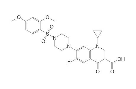 7-(4-((2,4-Dimethoxyphenyl)sulfonyl)piperazin-1-yl)-1-cyclopropyl-6-fluoro-4-oxo-1,4-dihydroquinoline-3-carboxylic acid