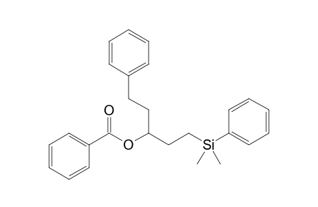 1-Dimethyl(phenyl)silyl-5-phenylpentan-3-yl benzoate