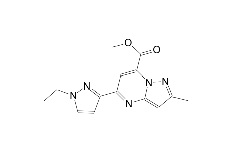 pyrazolo[1,5-a]pyrimidine-7-carboxylic acid, 5-(1-ethyl-1H-pyrazol-3-yl)-2-methyl-, methyl ester