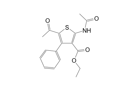 3-thiophenecarboxylic acid, 5-acetyl-2-(acetylamino)-4-phenyl-, ethyl ester