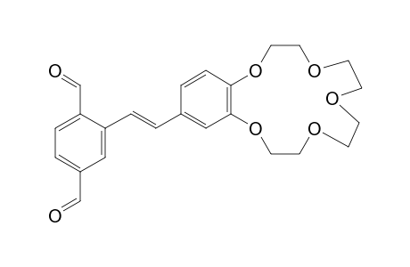 2-[(E)-2-(2,5,8,11,14-pentaoxabicyclo[13.4.0]nonadeca-1(15),16,18-trien-18-yl)ethenyl]terephthalaldehyde