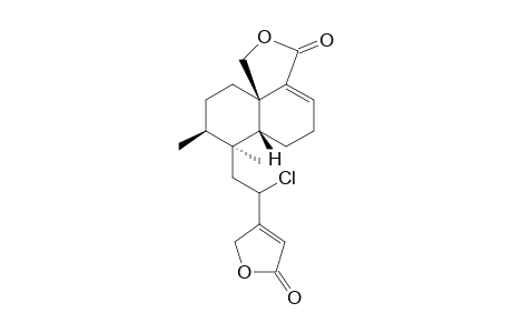 1H-Naphtho[1,8a-c]furan-3(5H)-one, 7-[2-chloro-2-(2,5-dihydro-5-oxo-3-furanyl)ethyl]-6,6a,7,8,9,10-hexah ydro-7,8-dimethyl-, [6aR-[6a.alpha.,7.alpha.(S*),8.beta.,10aR*]]-